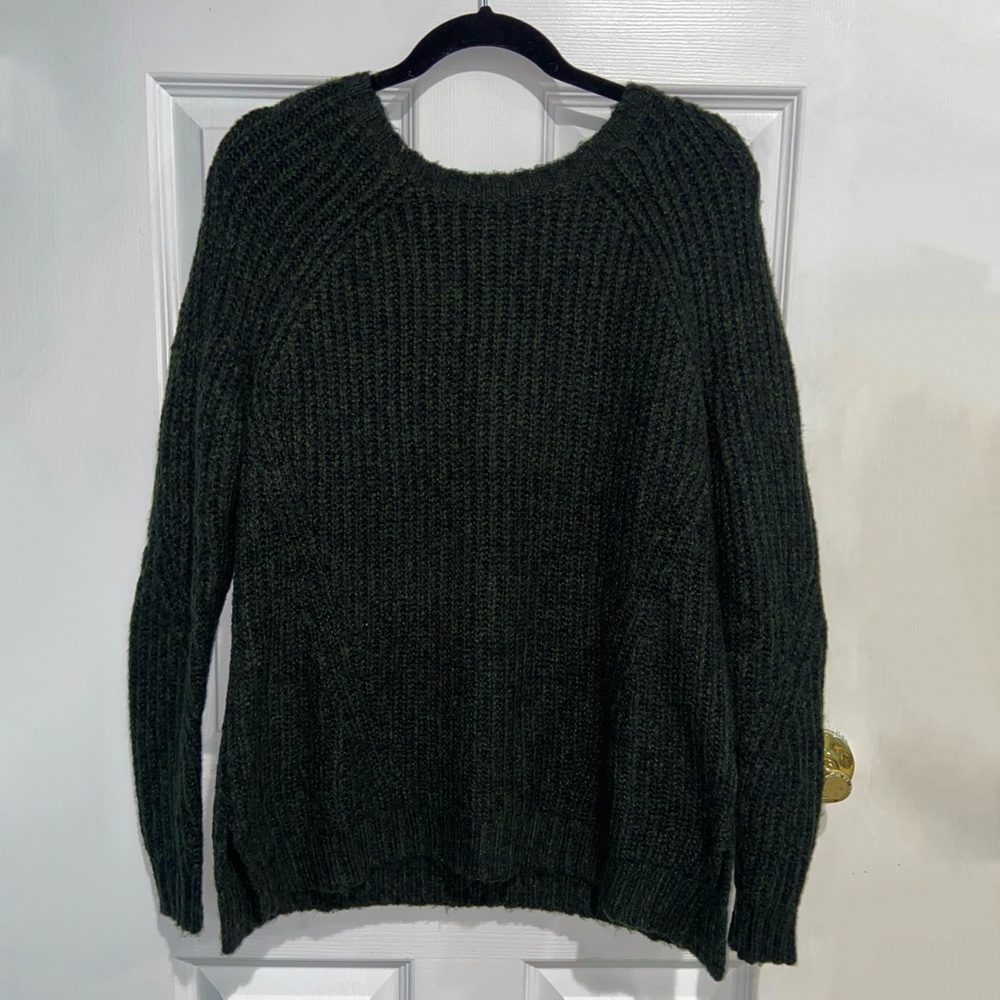 Dark Green American Eagle Outfitters Knit Sweater